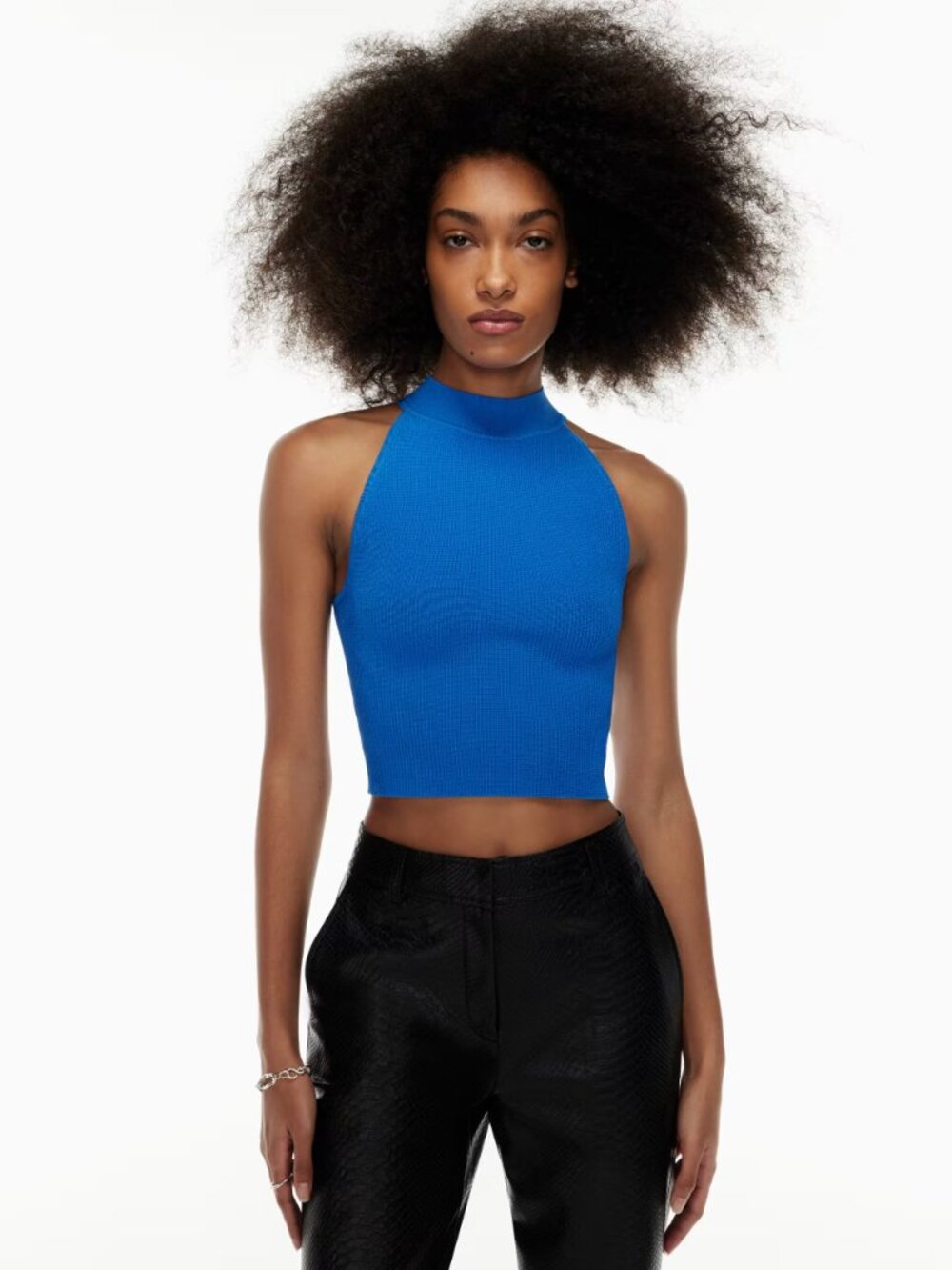 Sculpt Knit Mockneck Knit mockneck tank